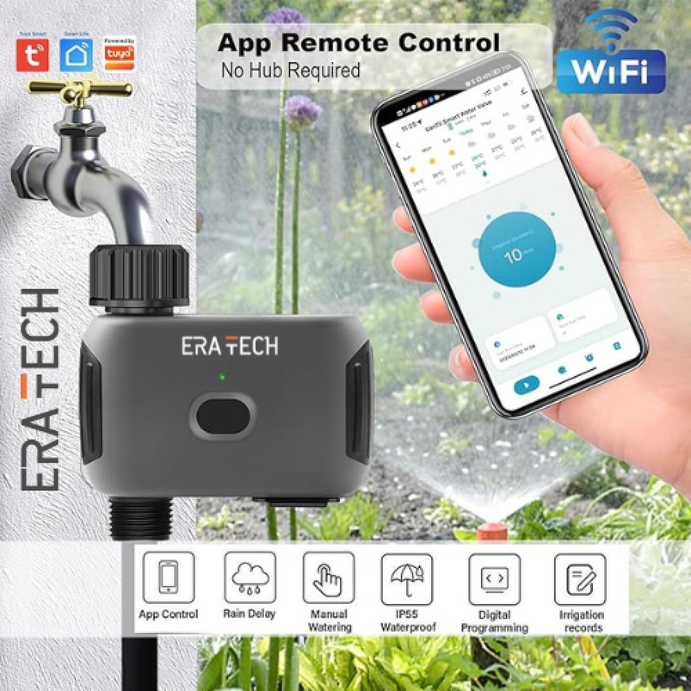 تحكم صمام ري من ايراتيك  مع مؤقت للرشاشات والري