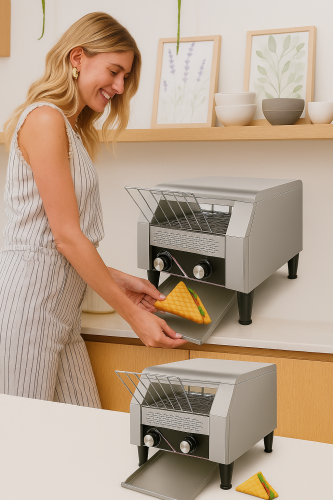 محمصة خبز تجارية من الستانلس ستيل