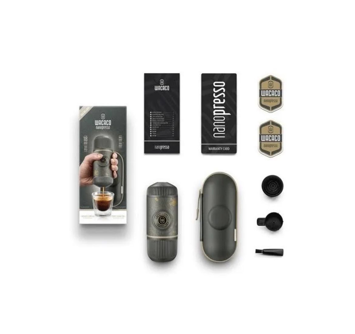 ماكينة اسبريسو يدوية مع حافظة