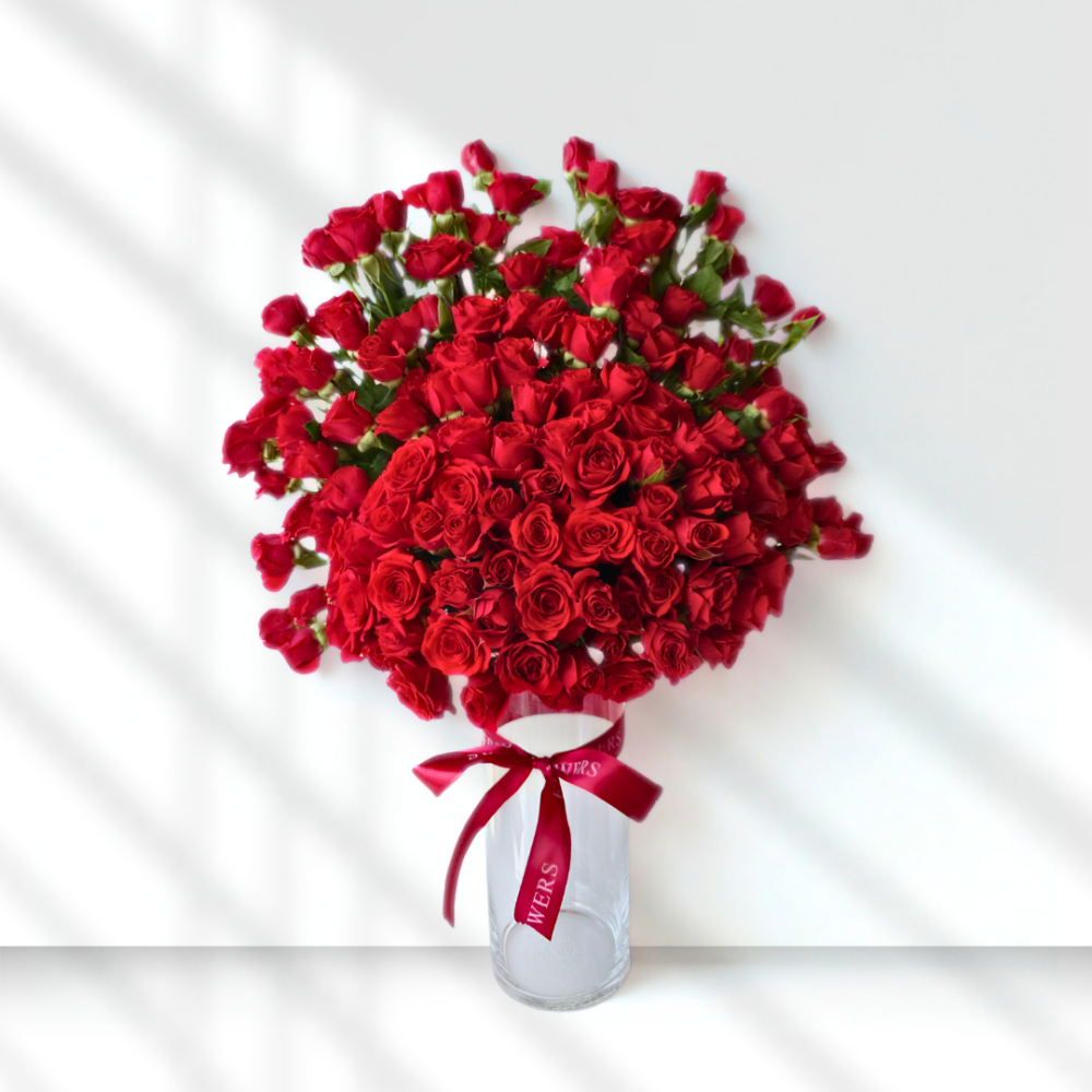 فازه ورد بيبي روز  باللون الاحمر