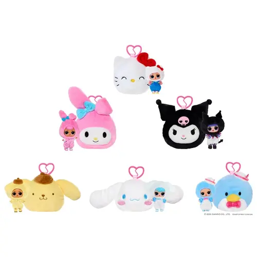 L.O.L. Surprise! Loves Hello Kitty Reversible Plush Assortmentفوري