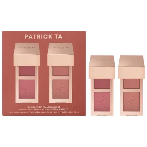 PATRICK TA  Mini Must-Have Major Headlines Double-Take Crème & Powder Blush Duo Set