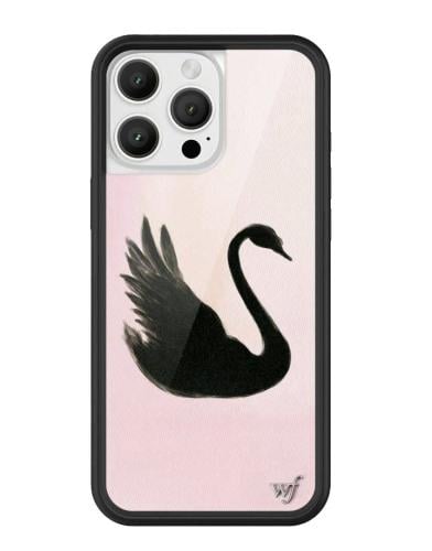 Wilde flower black swan phone case iphone 15pro maxفوري