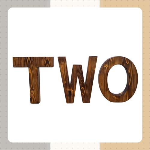 بروبس مجسم TWO خشبي - بني