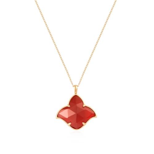 Sukoon | Large Red Agate Necklace