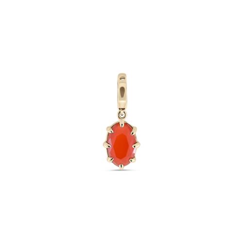 CHARM'D Red Agate 18k Necklace Charmتعليقة سلسال ع...