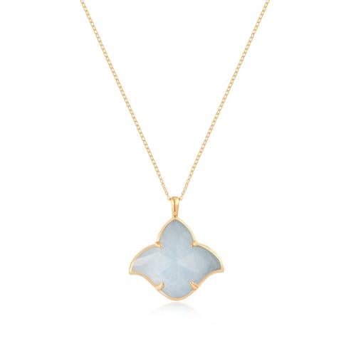 Sukoon | Large Blue Lace Agate Necklace