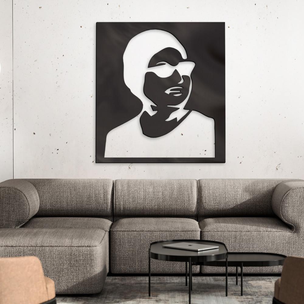 لوحة اكريلك بنقشة أم كلثوم