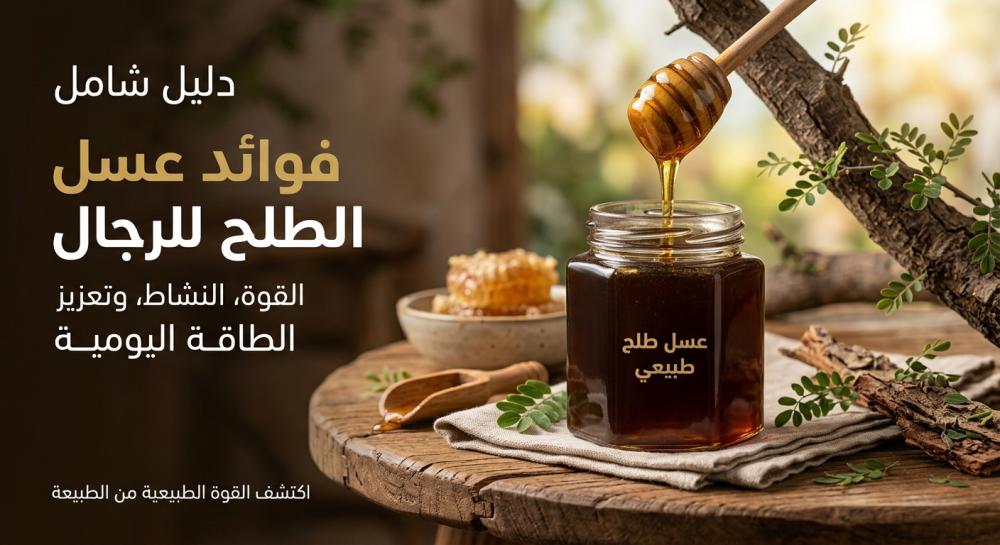 دليل شامل | فوائد عسل الطلح للرجال: القوة، النشاط، وتعزيز الطاقة اليوم