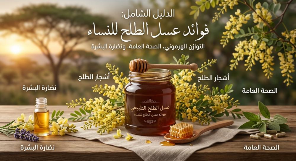 الدليل الشامل: فوائد عسل الطلح للنساء التوازن الهرموني، الصحة العامة،