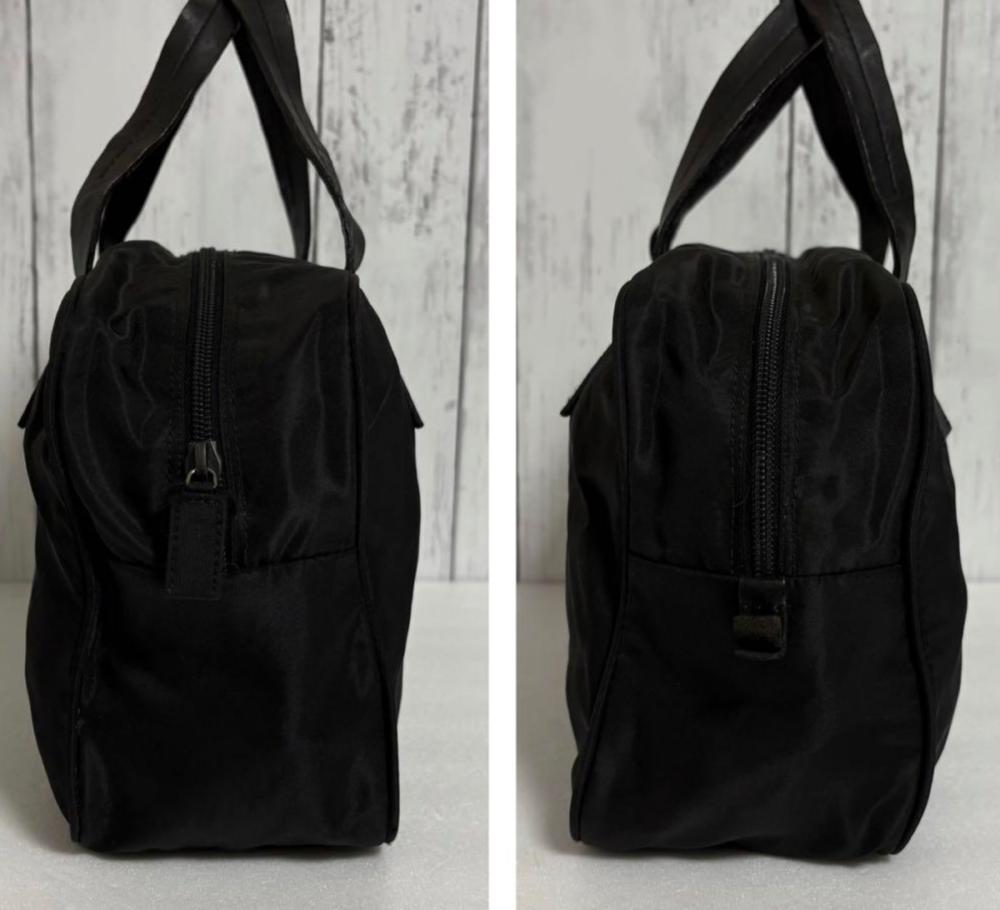 00s prada archive leather nylon hand bag | Rv
