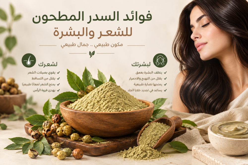 فوائد السدر المطحون للشعر والبشرة وطريقة استخدامه الصحيحة