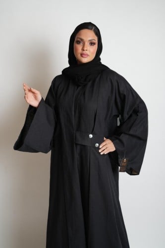 عباية لينن طبيعي صيفي