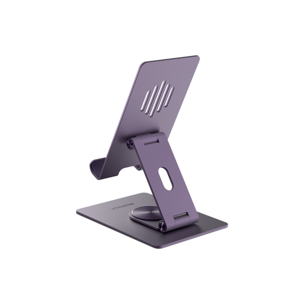موماكس حامل جوال و تابلت قابل للدوران 360 درجة مصنوع من الألومنيوم - بنفسجي
