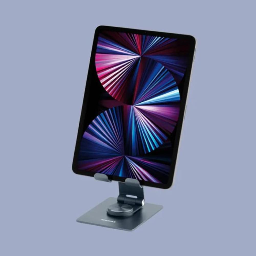 موماكس حامل جوال و تابلت قابل للدوران 360 درجة مصنوع من الألومنيوم - بنفسجي