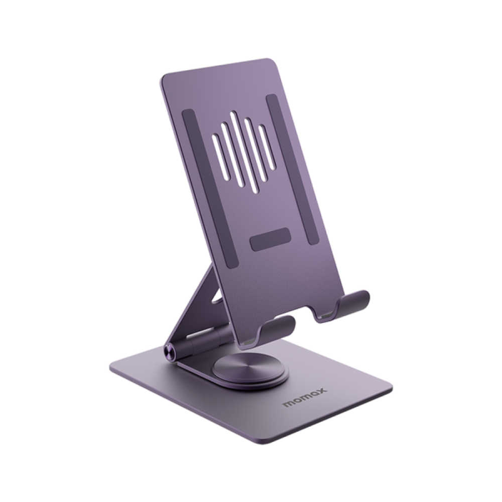 موماكس حامل جوال و تابلت قابل للدوران 360 درجة مصنوع من الألومنيوم - بنفسجي