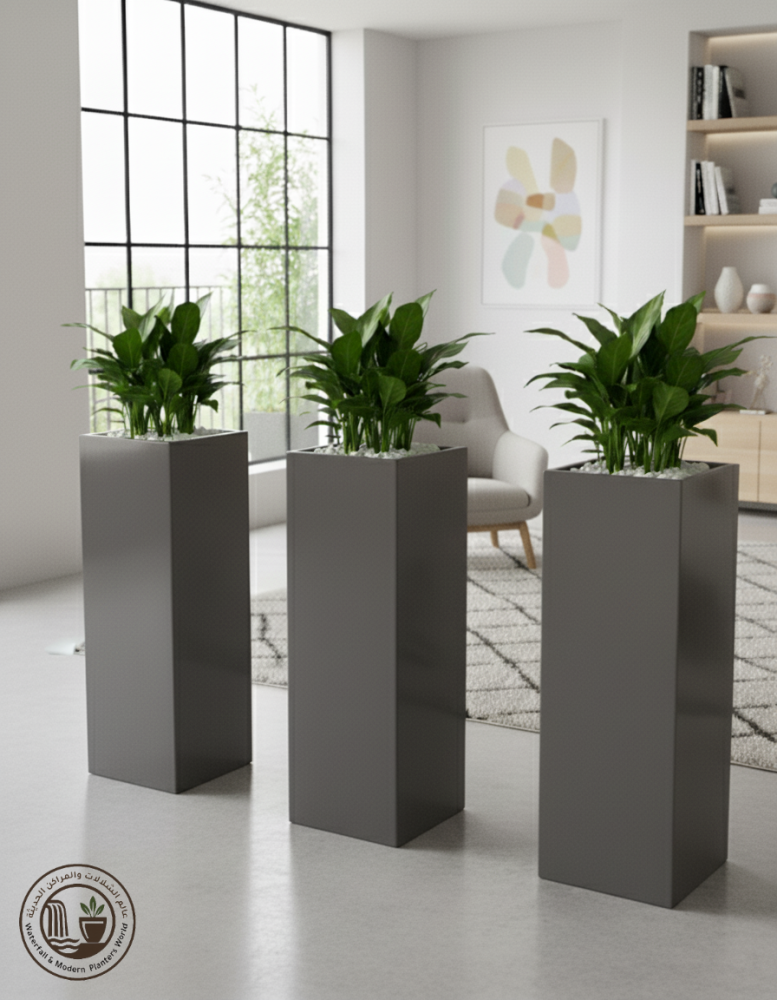 مركن فيبر جلاس طويل مربع الشكل عصري