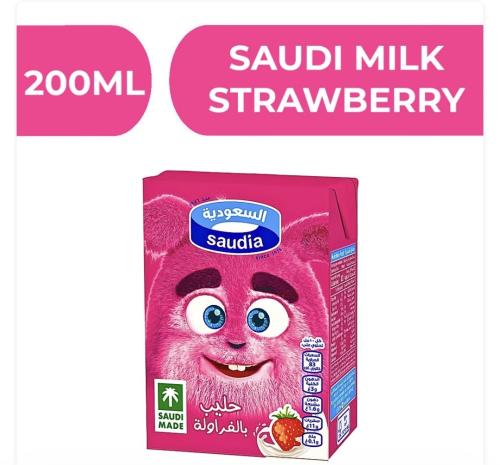 حليب السعودية فراولة - 18X200ml