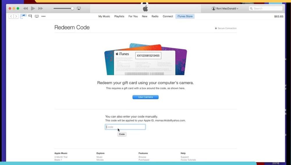طريقة شحن بطاقات الآيتونز -iTunes - على الحاسوب