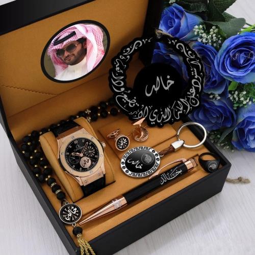 اطقم هدايا ساعات رجالية فخمة بتصميم عصري مع امكاني...