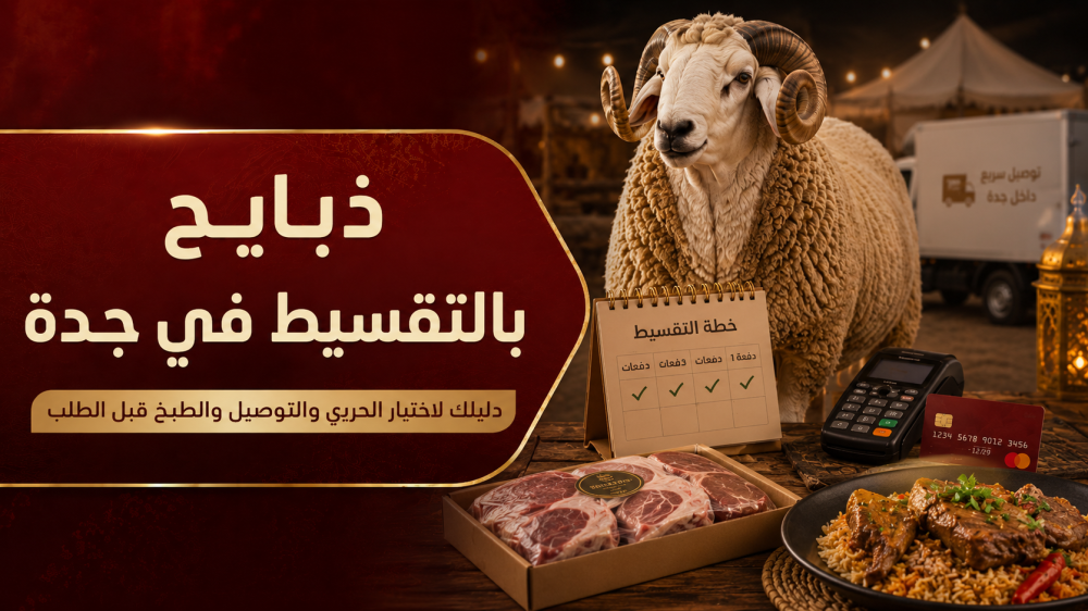 ذبايح بالتقسيط في جدة: كل ما تحتاج معرفته قبل الطلب وخيارات الذبح والتوصيل