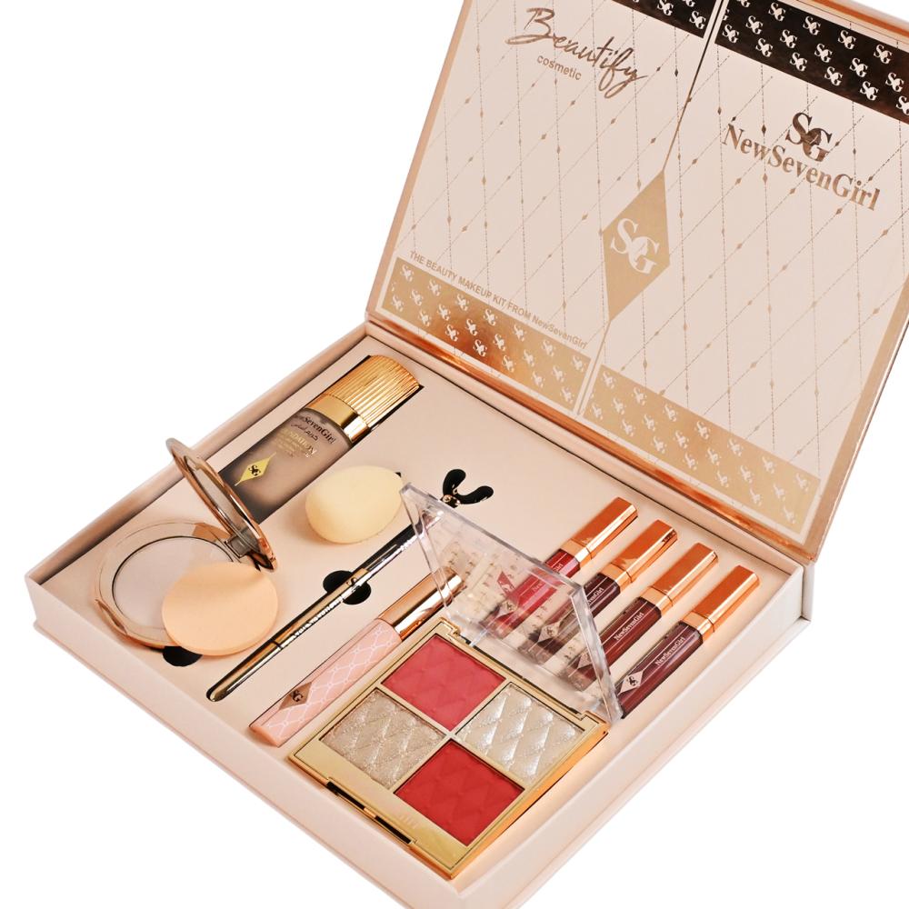 قم مكياج "SG NewSevenGirl" الاحترافي المتكامل - مجموعة الجمال الفاخرة