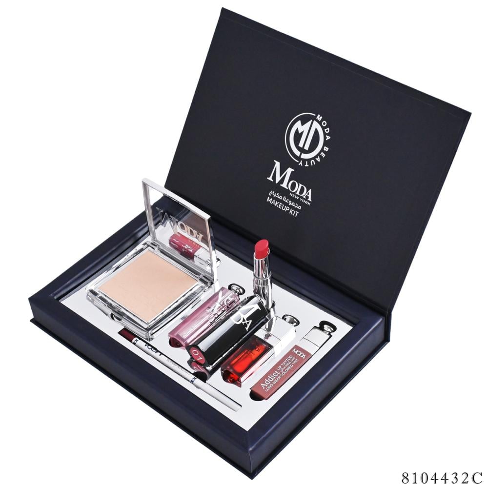 طقم مكياج Moda Beauty New York مجموعة الشفاه والإضاءة المستوحاة من الفخامة