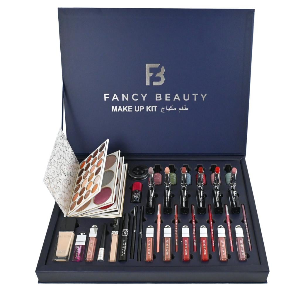 بوكس فانسي بيوتي (FANCY BEAUTY) بديل ديور – طقم مكياج فاخر متكامل 24 قطعة لإطلالة أنيقة