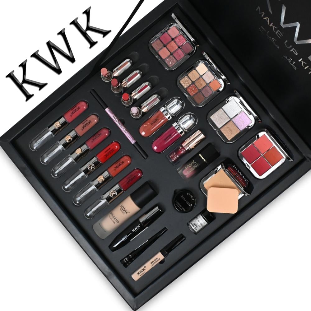 بوكس مكياج اكتشفي سر الإطلالة المتكاملة مع بوكس مكياج KWK الفاخر