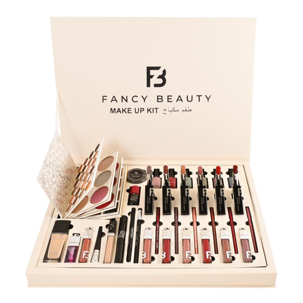 بوكس فانسي بيوتي (FANCY BEAUTY) بديل ديور – طقم مكياج فاخر متكامل 24 قطعة لإطلالة أنيقة