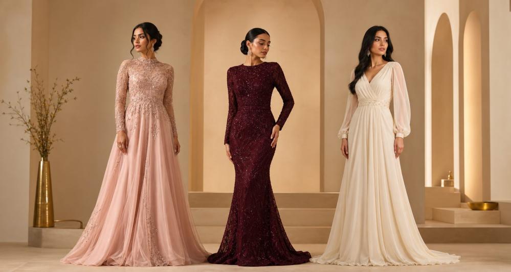 دليل اختيار فستان سهرة مناسب لشكل الجسم