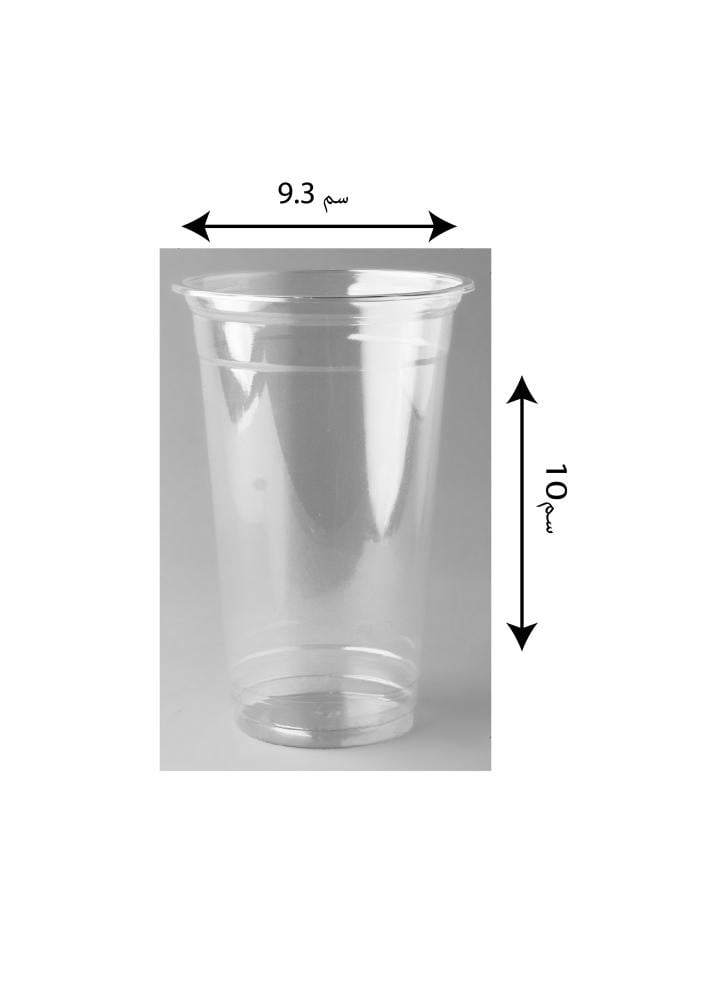 أكواب بلاستيك شفافة 16/12 / 8 أنز + غطاء 50 كوب - جاسكو