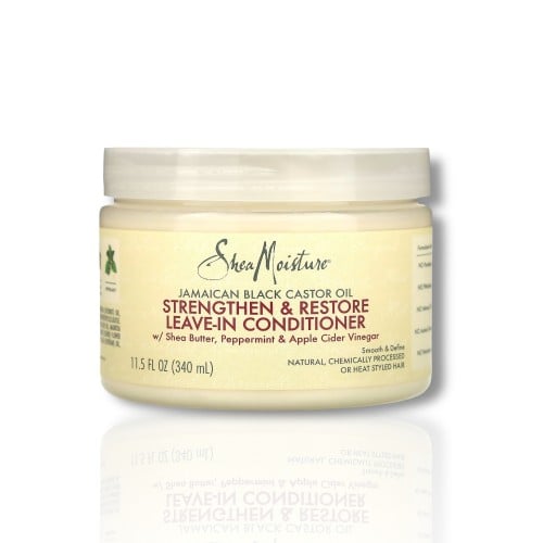 بلسم بدون شطف لتقوية وترميم الشعر بزيت الخروع الأسود الجامايكي، 11 أونصة (312 جم)