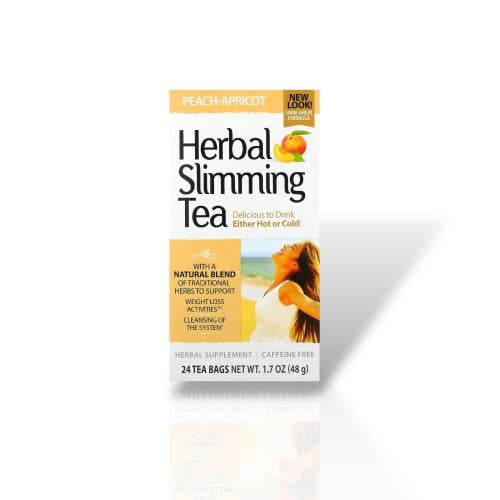 شاي الأعشاب للتخسيس، الخوخ والمشمش 24 كيس شاي  (48 جم)