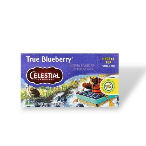 شاي أعشاب، خال من الكافيين، توت أزرق خالص، 20 كيس من الشاي، 1.6 أونصة (45 جم)