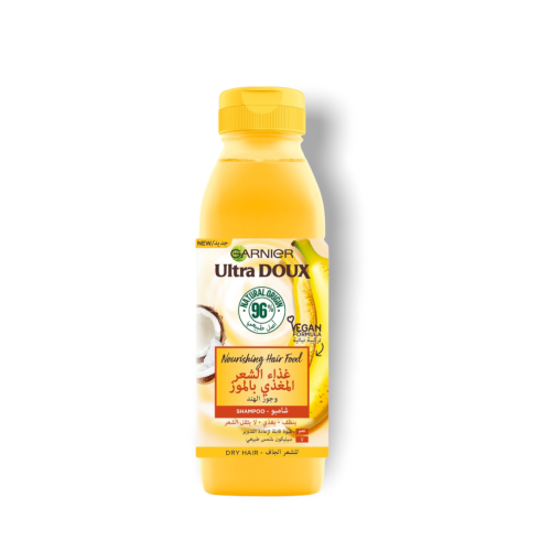 شامبو غذاء الشعر المغذي بالموز ألترا دو من غارنييه - 350ml