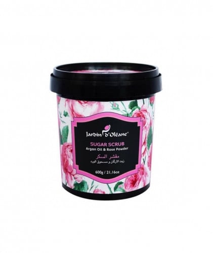 جاردن دي اوليان مقشر السكر المغربي بزيت الأركان ومسحوق الورد 600 جم