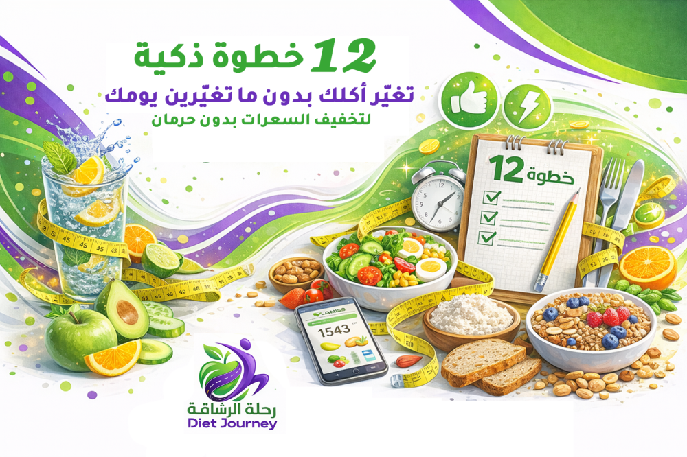 12 خطوة ذكية تحسن أكلك بدون ما تغيّرين يومك لتخفيف السعرات بدون حرمان