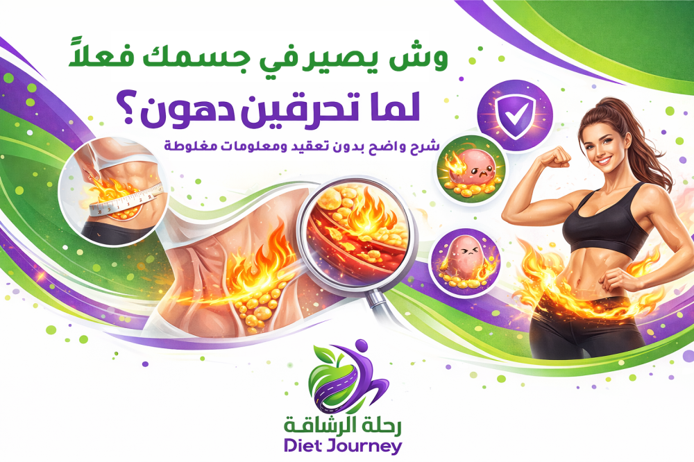 وش يصير في جسمك فعلاً لما تحرقين دهون؟ شرح واضح بدون تعقيد ومعلومات مغلوطة