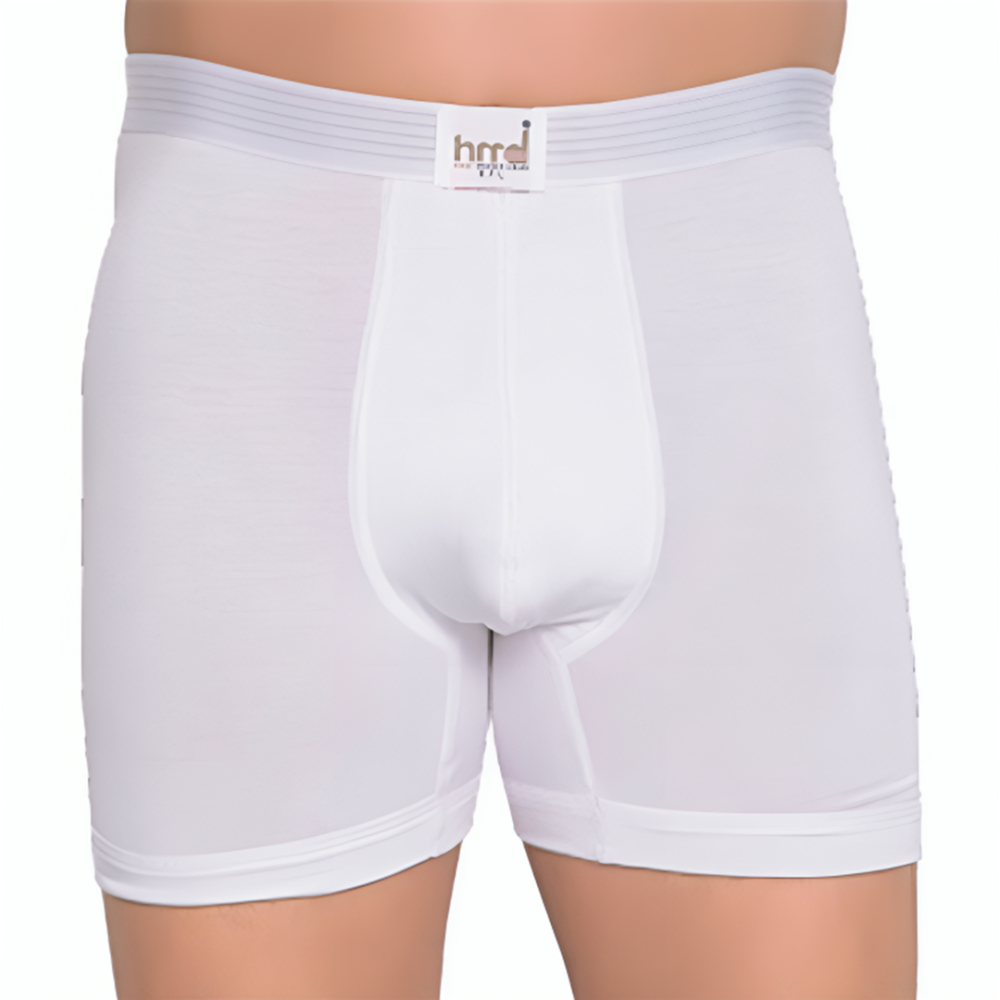 بوكس 3 قطع بوكسر داخلى ابيض 50 %قطن و 50% مودال قصير