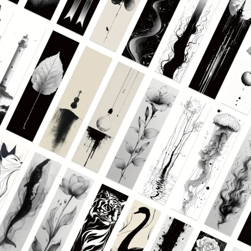 فواصل كتب ابيض واسود 30 حبه