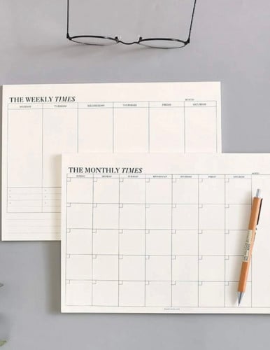 دفتر مهام شهريه بالانجليزية