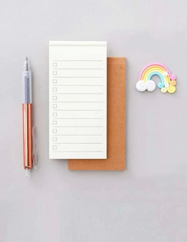 دفتر ملاحظات ومهام بغلاف بني