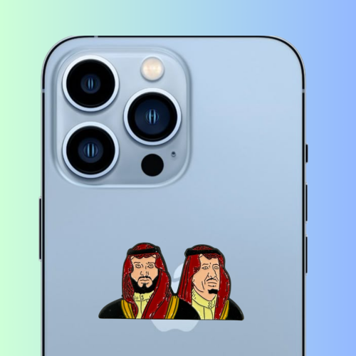 استكر جوال معدني الملك سلمان وولي العهد