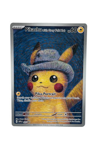 Van Gogh Pikachu With Grey Felt Hat Pokemon Limite...