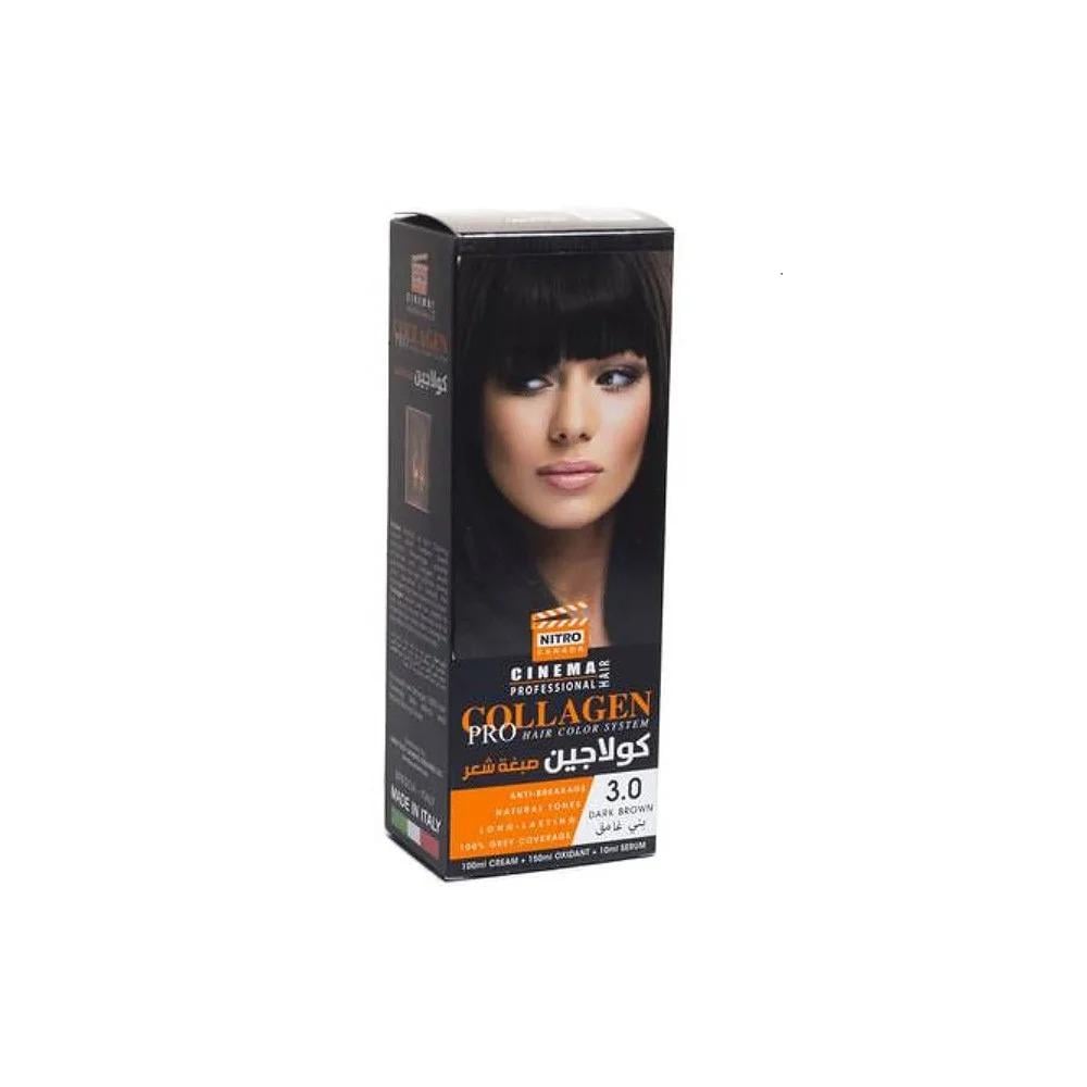 Collagen Hair Dye Dark Brown 3.0