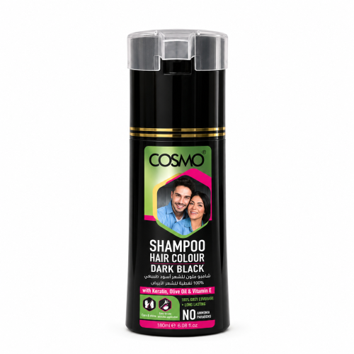 Cosmo Natural Black Hair Dye Shampoo 180ml - ڤانير