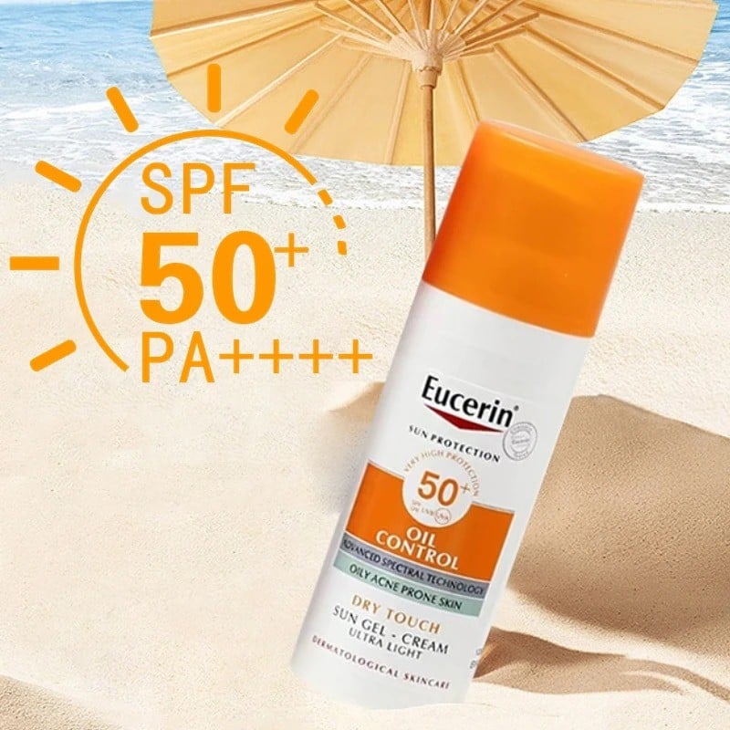 Eucerin Face Sunscreen Lotion SPF 50, Oil Control  Sunscreen lotion, Face  sunscreen, Oil control products