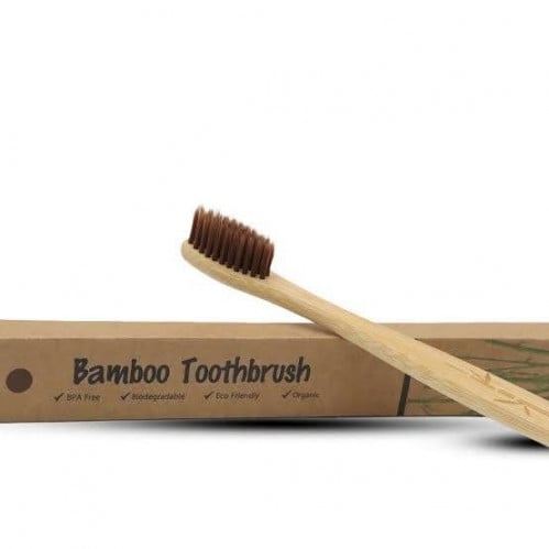 فرشة الاسنان الخشبية البامبو العضوية