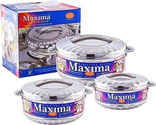طقم حافظات طعام مكون من3قطعMAXIMA هندي